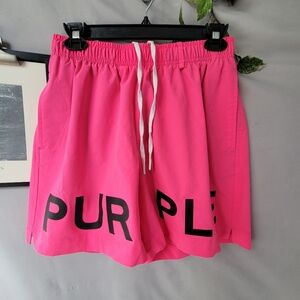 Purple Brand All Round Swim Short Trunks‎ Wordmark Pink S